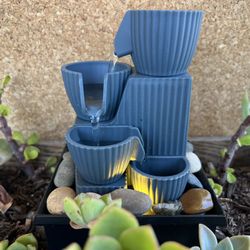 Mini Water Fountain Succulent Box