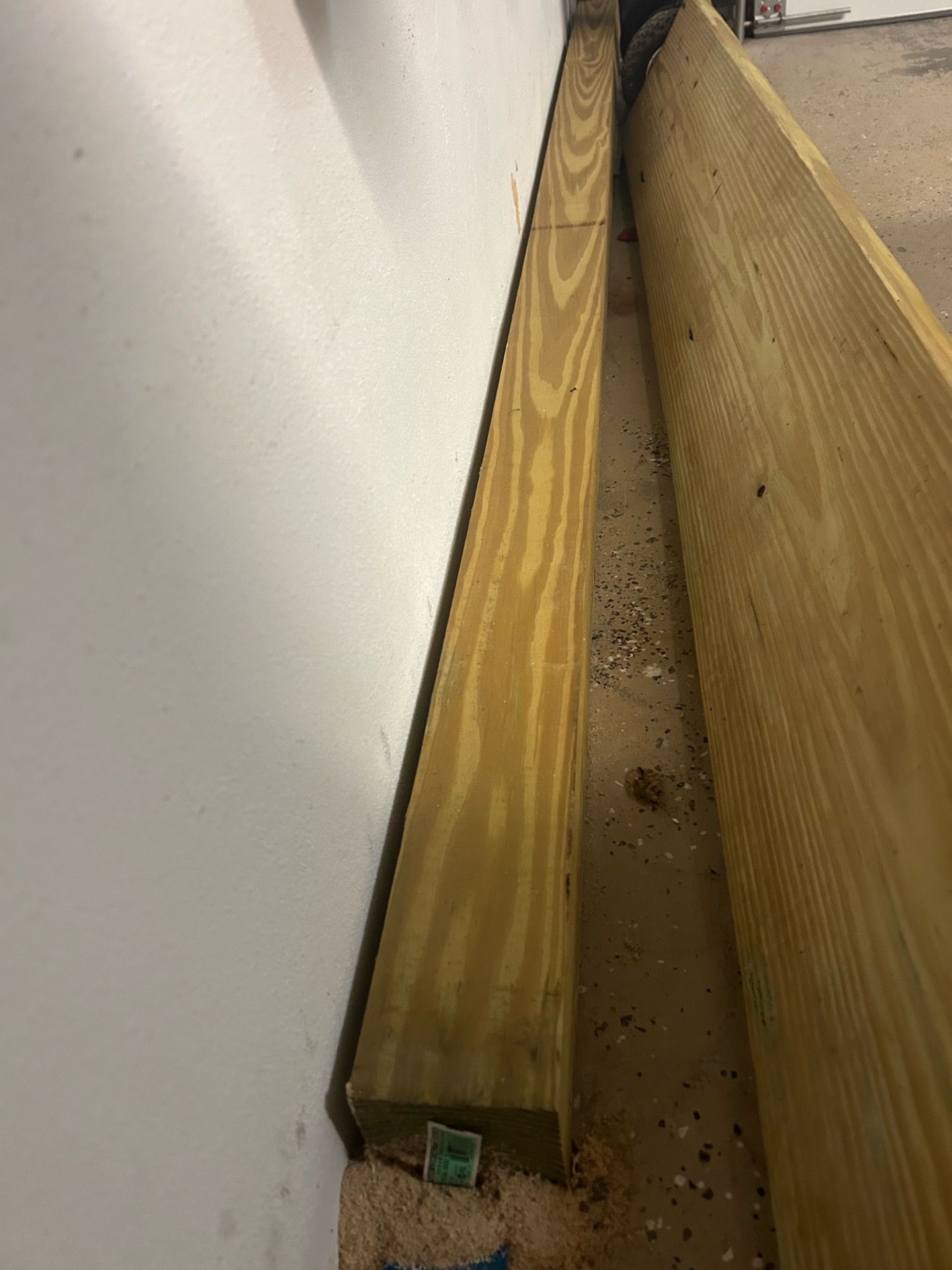 New pressure treated lumber