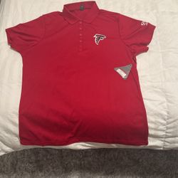 Atlanta Falcons Polo Shirt Women Size L 