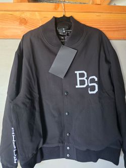 blackscale varsity jacket