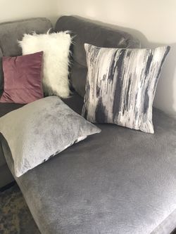 Large gray pillows