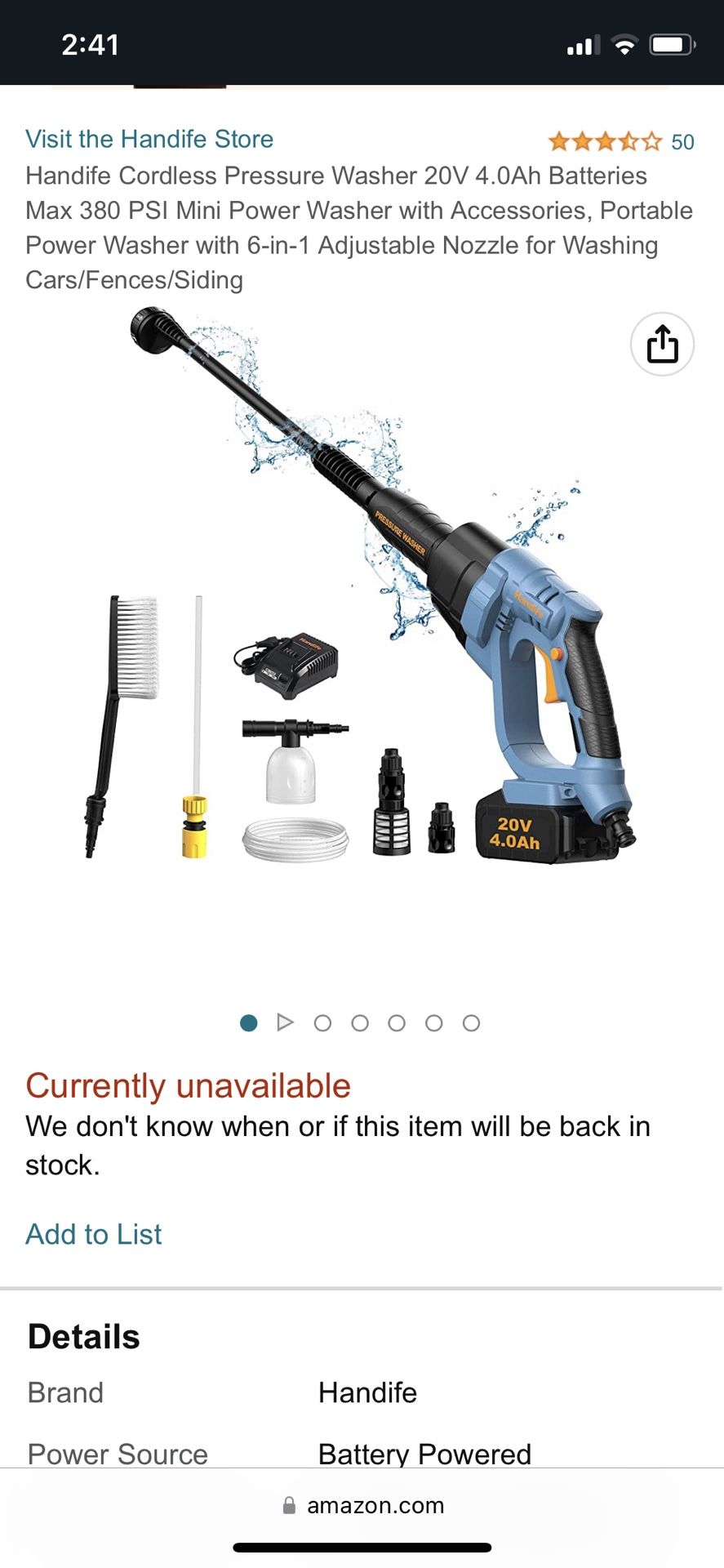 Cordless Pressure Washer