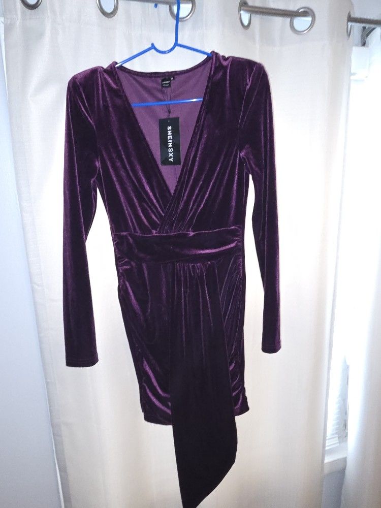 Purple Velvet Dress
