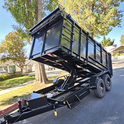 New 2026 DUMP TRAILER 
HEAVY DUTY 14X8X4 FT 12x8x4 available 
2 axels 7k 8 lugs 
4 WHEELS electric brakes 
Scissor lift 9 tons
Ramps heavy duty pull r