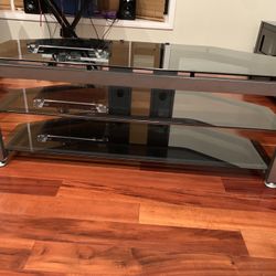 Glass TV Stand w/Cable Management