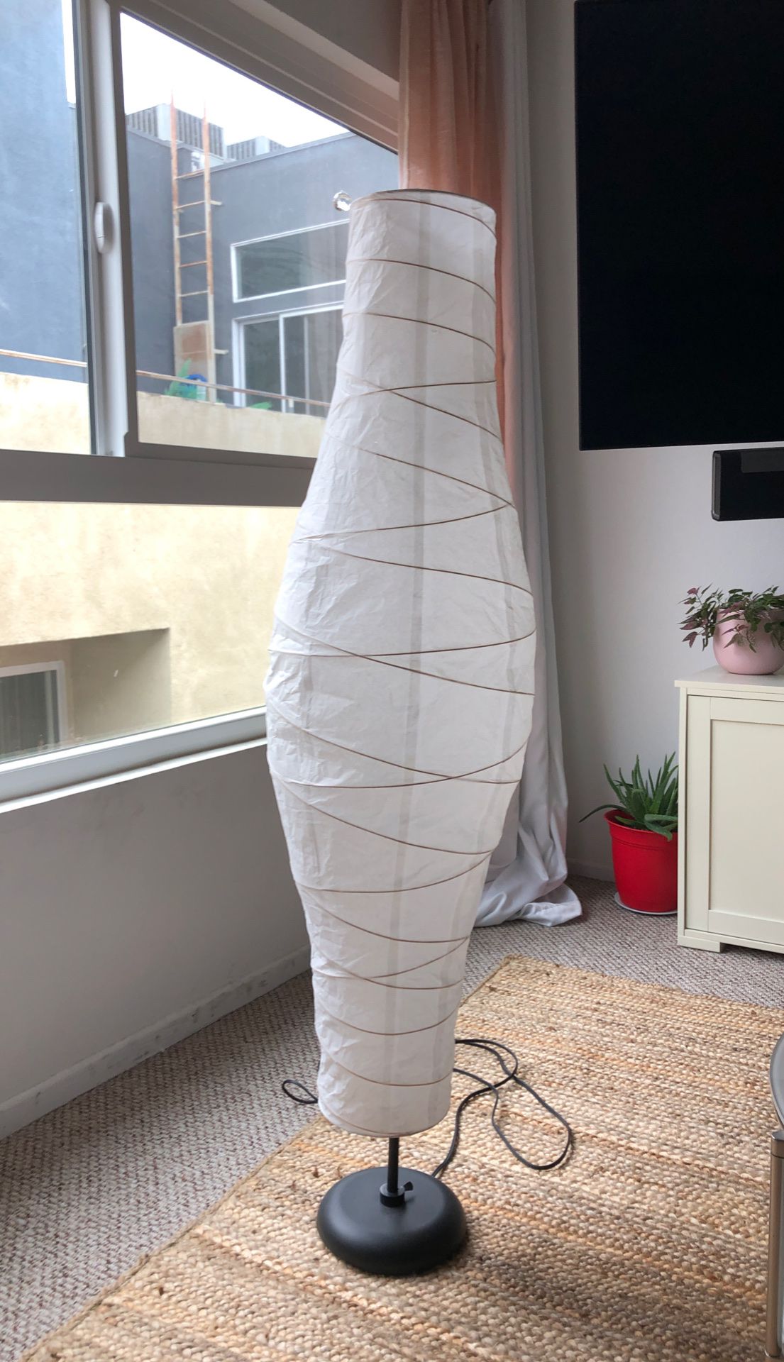 Paper Floor Lamp with Foot Switch