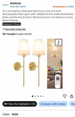 2 scones wall gold color new in box $40