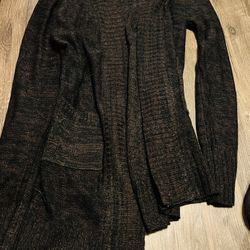 Cozy Brown And Grey Sweater 