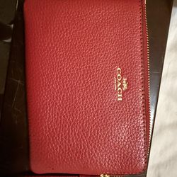 Red coach wristlet