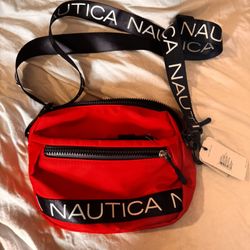 Men’s Red Nautica Bean Crossbody Bag