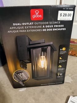 Dual Outlet Outdoor Sconce