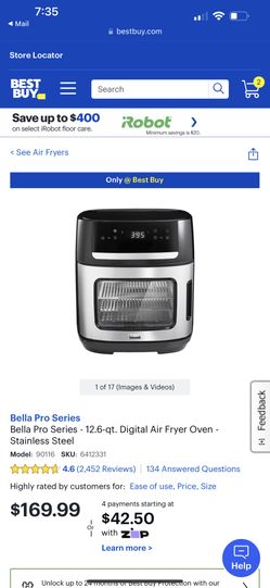Bella Pro Air Fryer Like New W Box 