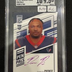 Dameon Pierce Autographed Rookie Card - $10 SGC 10/9.5 Mint+ Condition 