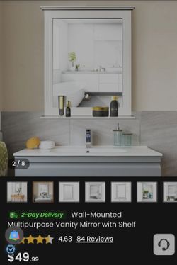 Restroom mirror