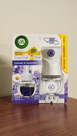 Air Wick Plug-In Scented Oil Air Freshener Warmer Starter Kit Lavender and Chamomile 2 Piece
