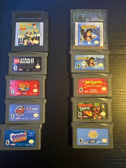 Nintendo Game Boy & GBA Game Lot (10 Games - Toy Story, Spyro, Donkey Kong & More)