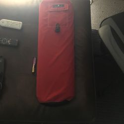 Hugger Mugger Red Drawstring Carrying Bag With Purple And Pink Gaiam  Yoga ISO Mat