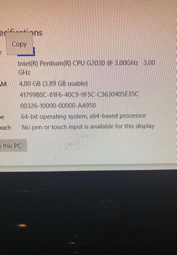 Lenovo H520 w/ HP monitor