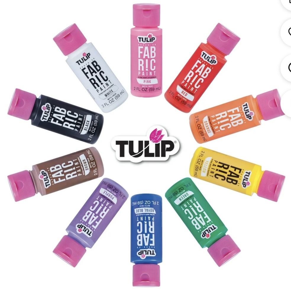 Tulip brush on fabric paint 8 pack of 2 fl oz bottles, no white and black!!
