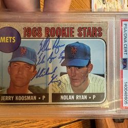 1968 Topps Nolan Ryan PSA 1 Rookie Auto