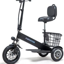 Three-wheel folding electric scooter trike 500W 36V