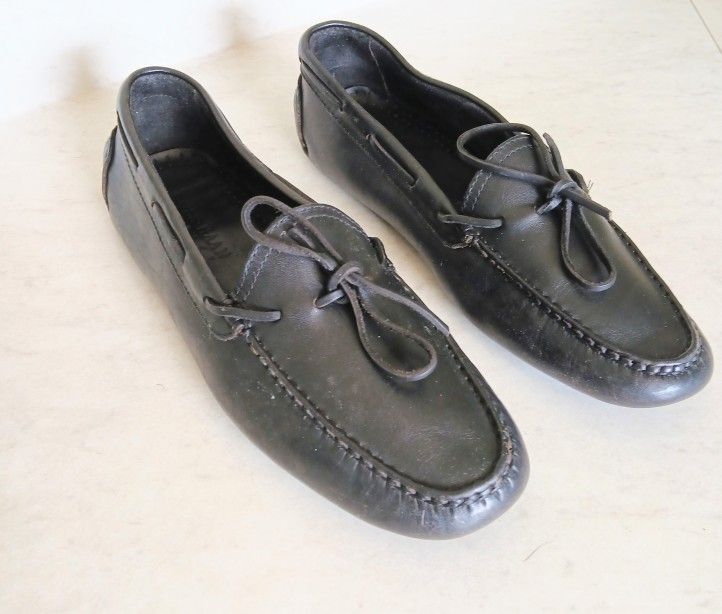 COLE HAAN Men's Classic Black Leather Driving Moccasin Loafers Size 12