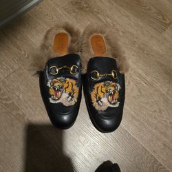 Gucci Fur Loafers