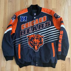 Chicago Bears NFL Extreme Strike Cotton Twill Jacket Bomber Coat Men’s Size XXL