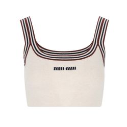 Miu Miu Cashmere Knit Cropped Top New