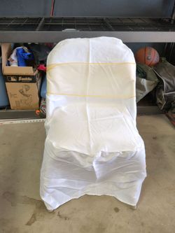 White Folding Chair Cover with sashes