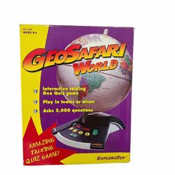Vintage 1997 GeoSafari World ExploraToy Trivia Electronic Learning Globe New Box