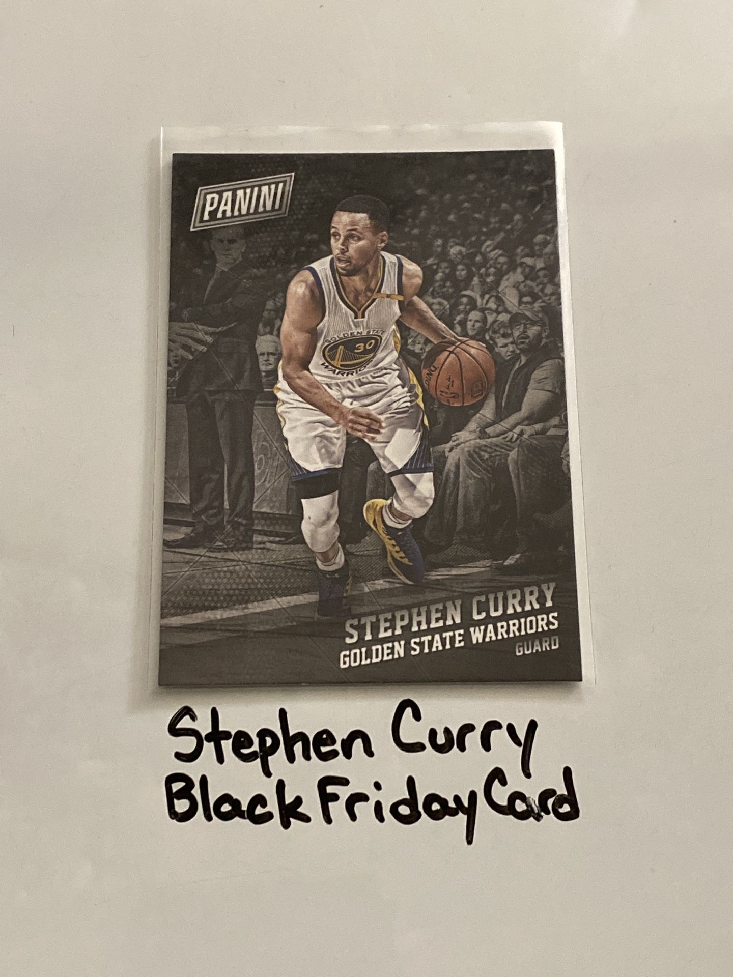 Stephen Curry Golden State Warriors All-Star Guard Black Friday Card.