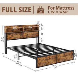 Full Size Bed Frame and Headboard