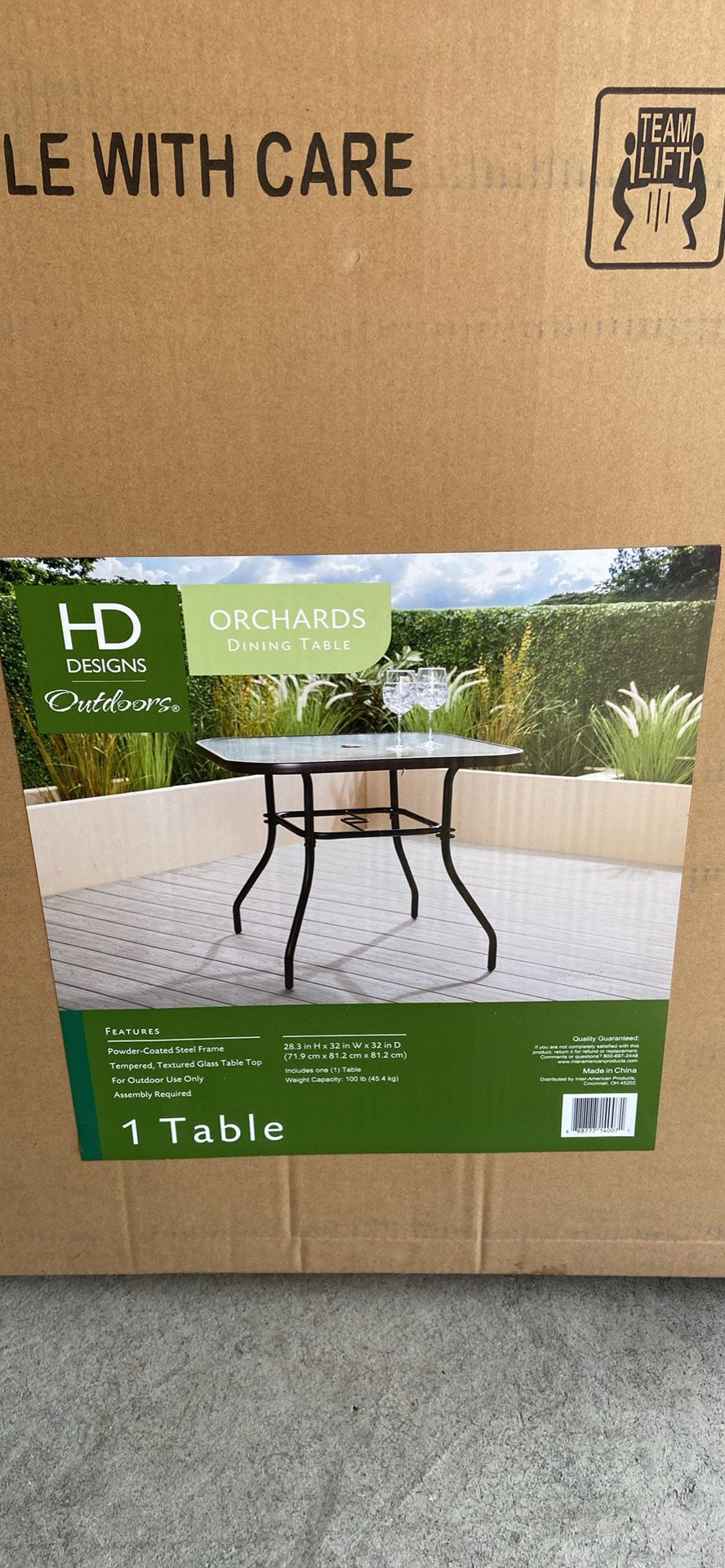 New Outdoor Dining Table