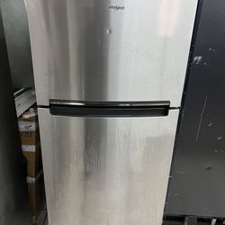 Whirlpool Top Freezer Fridge Stainless Steel 