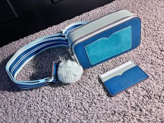Blue Crossbody Bag with Card Holder