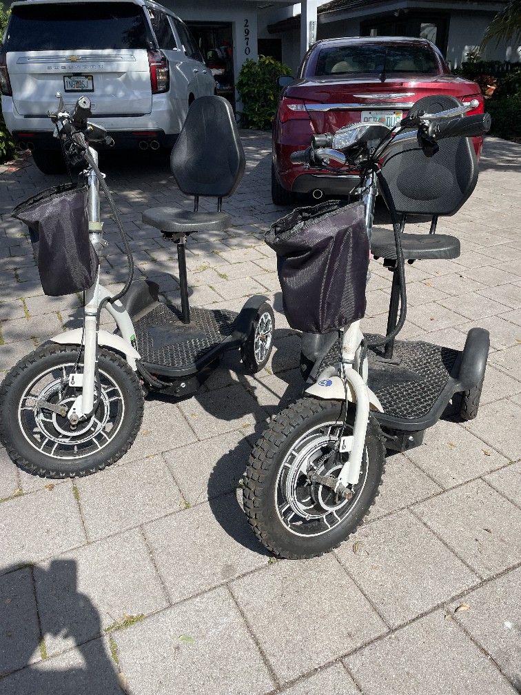 Euro Scooter With Basket Goes 25 Miles Per Hour With Chargers $1700 Each