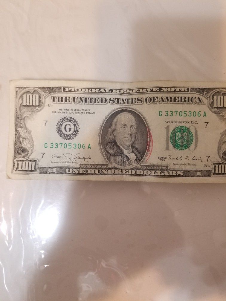 1990 $100 Bill