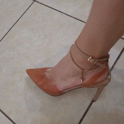 8.5 Nude Anklet Heels 