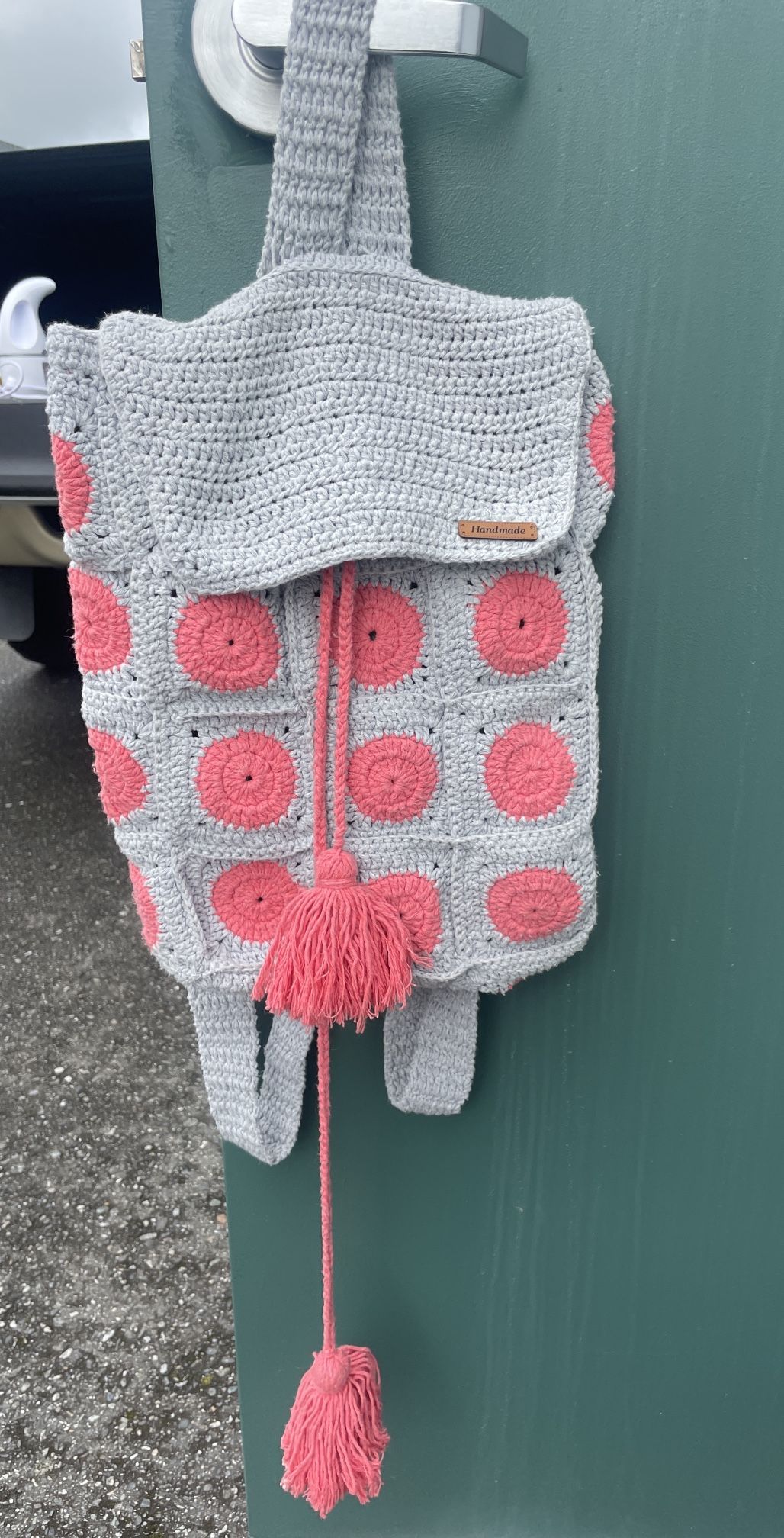 Granny Square Crochet Backpack. Unique. Cute.