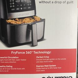 NEW Gourmia 8QT Digital Air Fryer - One Touch Healthy Cooking - 360° Technology