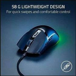 Razer Cobra Wired Gaming Mouse: 58g

Lightweight Design - Gen-3 Optical Switches

- Chroma RGB Lighting with Underglow

- Precise 8500 DPI Optical Sen