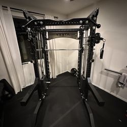 Vesta Fitness PRO SERIES Ultimate Half Rack Functional Trainer w/Smith Machine Bar | 320lb Stack | Gym Equipment | Fitness | Commercial | Squat Rack 