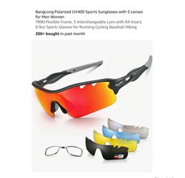 Brand new Polarized UV400 Sports Sunglasses with 5 Lenses for Men Women