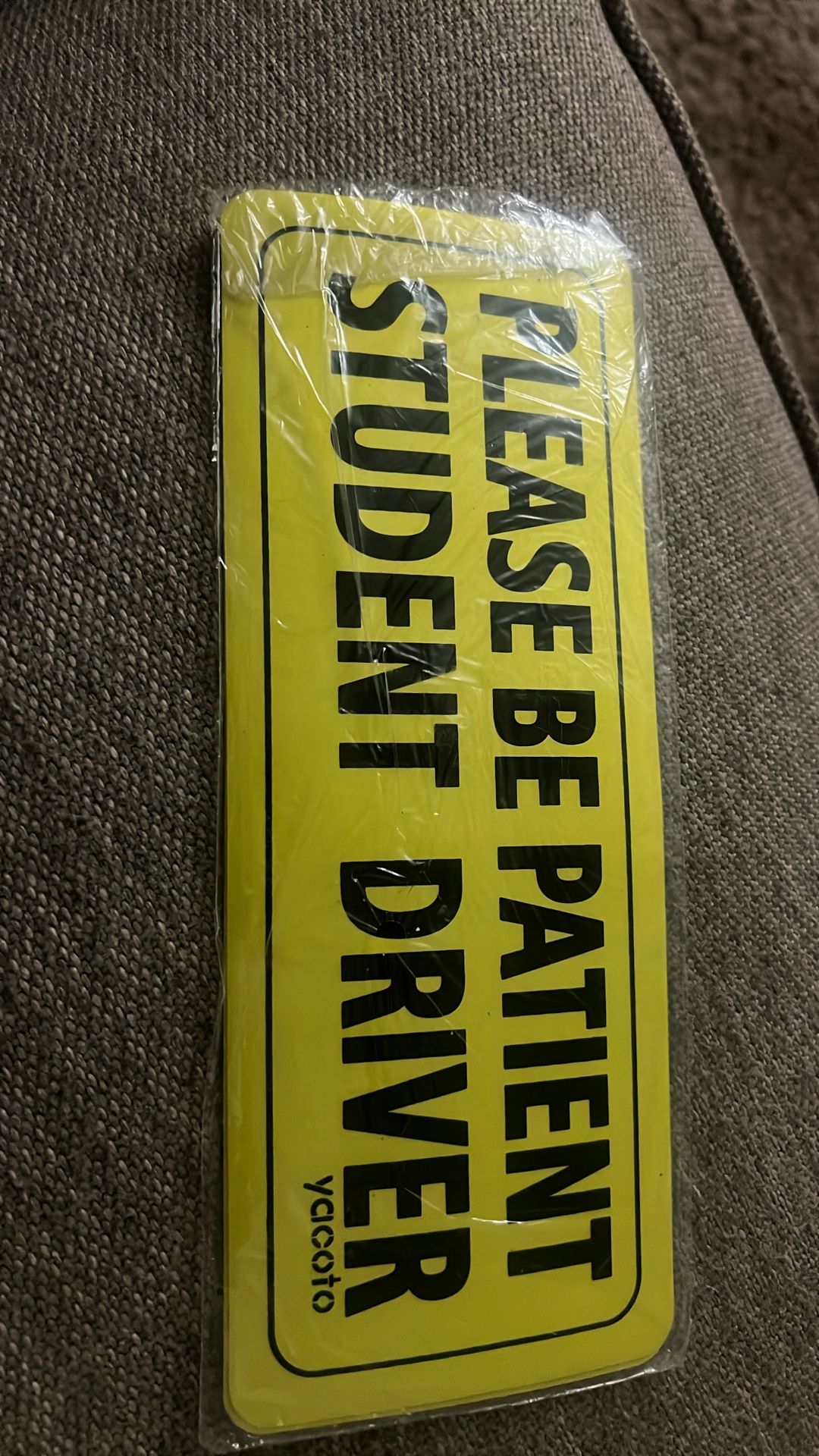 Student Driver Sticker