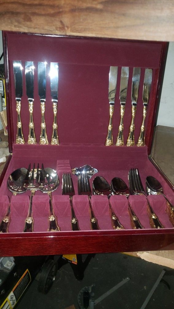 Silver Wear / Gold Incrusted Silverwear