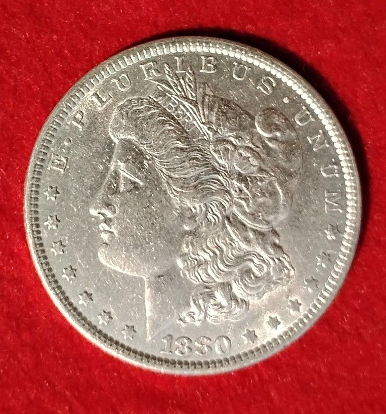 1880 USA America Morgan Silver Dollar Coin