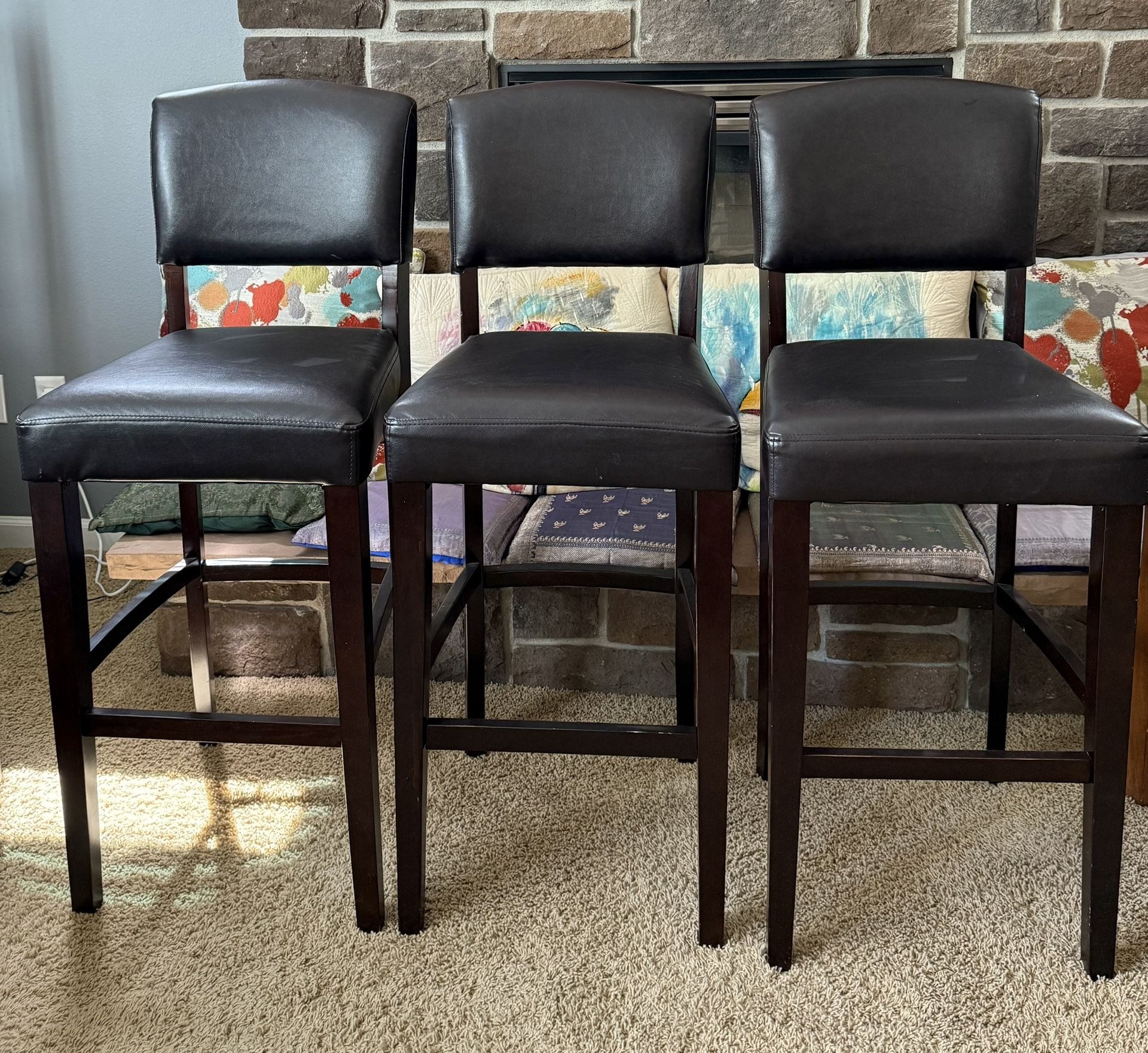 Set Of 3 Bar Stools: 29 Inches Tall