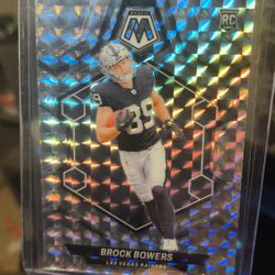 2024-25 Panini Mosaic Refractor Mosaic Prizm Brock Bowers Rookie Card 
