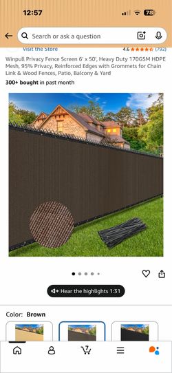 Privacy fence 6 ft x  50 ft new $$40